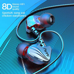 Surround Bass Wire Headphones IPX5 Waterproof Sweatproof Sport Headset Comfort Beat Drums In Ear Earphones
