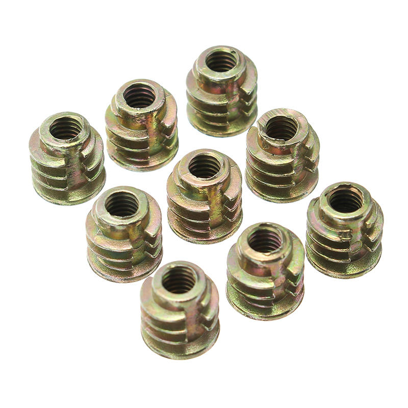 50Pcs M10 Zinc Alloy Wood Furniture Hex Socket Drive Head Screw-in Threaded Insert Nut 15mm/20mm/25mm