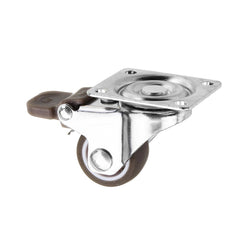 4pcs 1 Inch TPE Mute Lightweight Universal Wheels with Brake Caster for Furniture