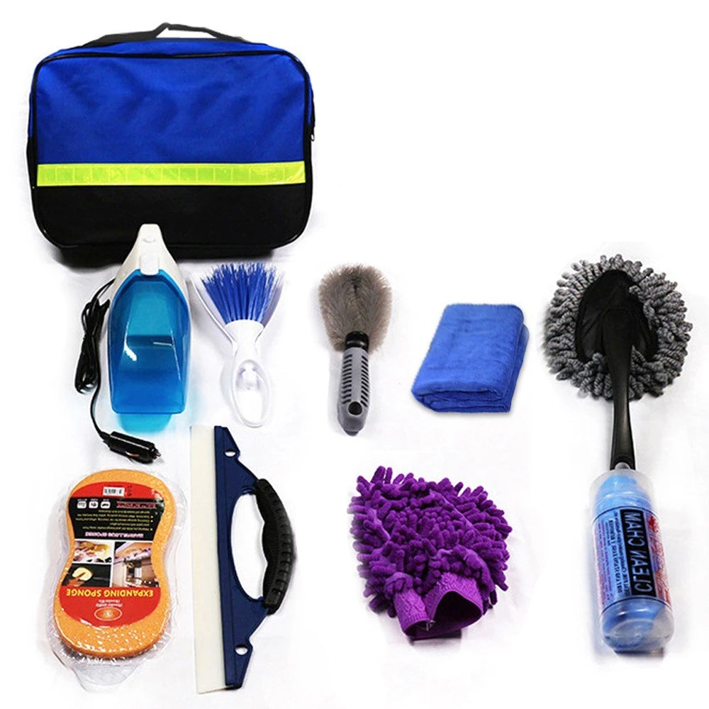 Car Cleaning Tools Kit, Wash Kit for Detailing Interiors Premium Fiber Cloth 10Pcs