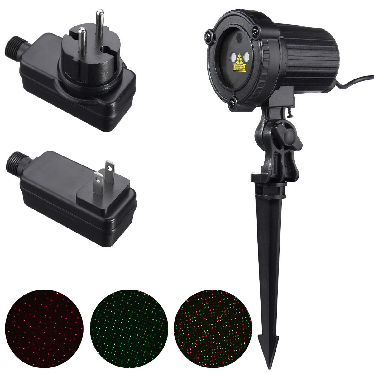 Remote Control Outdoor R&G LED Projector Christmas Garden Stage Light Waterproof AC100-240V