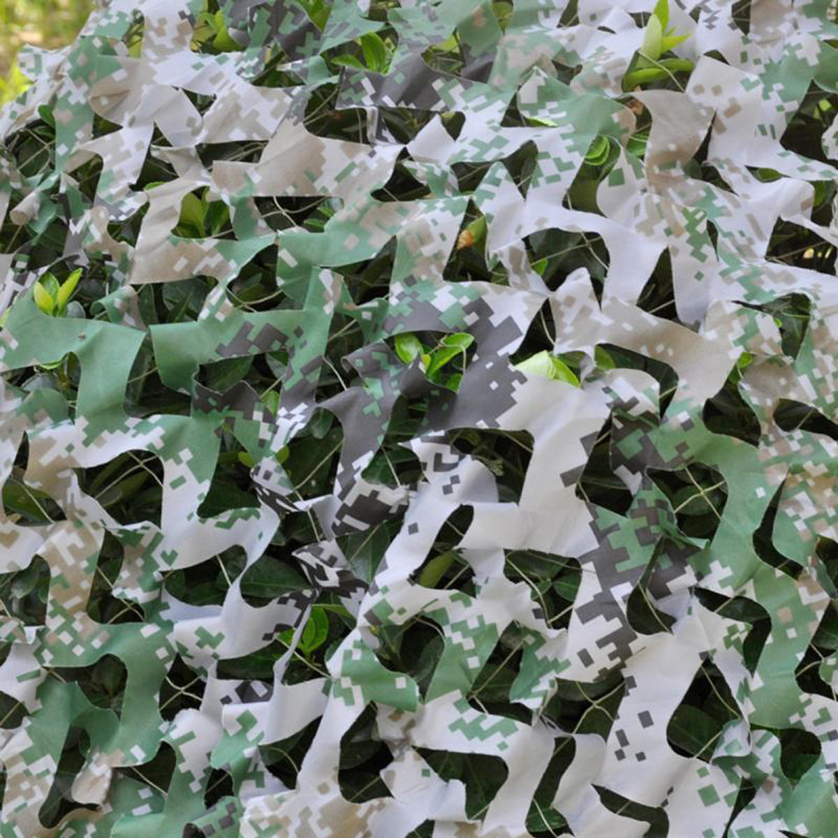 Outdoor Camping Woodland Leaves Digital Camouflage Net Tactical Double Layer Netting Web