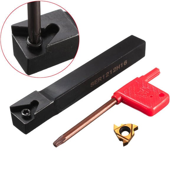 12x100mm Lathe Turning Tool Holder Boring Bar With A 16ER AG60 Insert