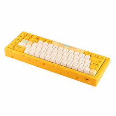 Cheese 65% Gasket Mount Hot-Swappable Type-C Wired Gaming Mechanical Keyboard with CNC Aluminum Case