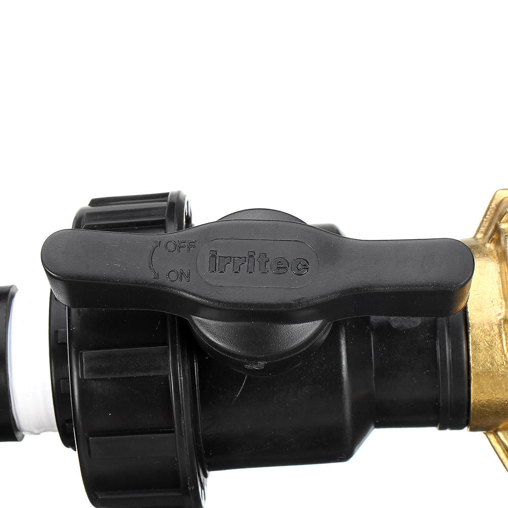 3/4'' Tank Drain Adapter Fixing Hose Outlet Tap Water Connector Replacement PP Ball Valve Fitting Parts for Home Garden