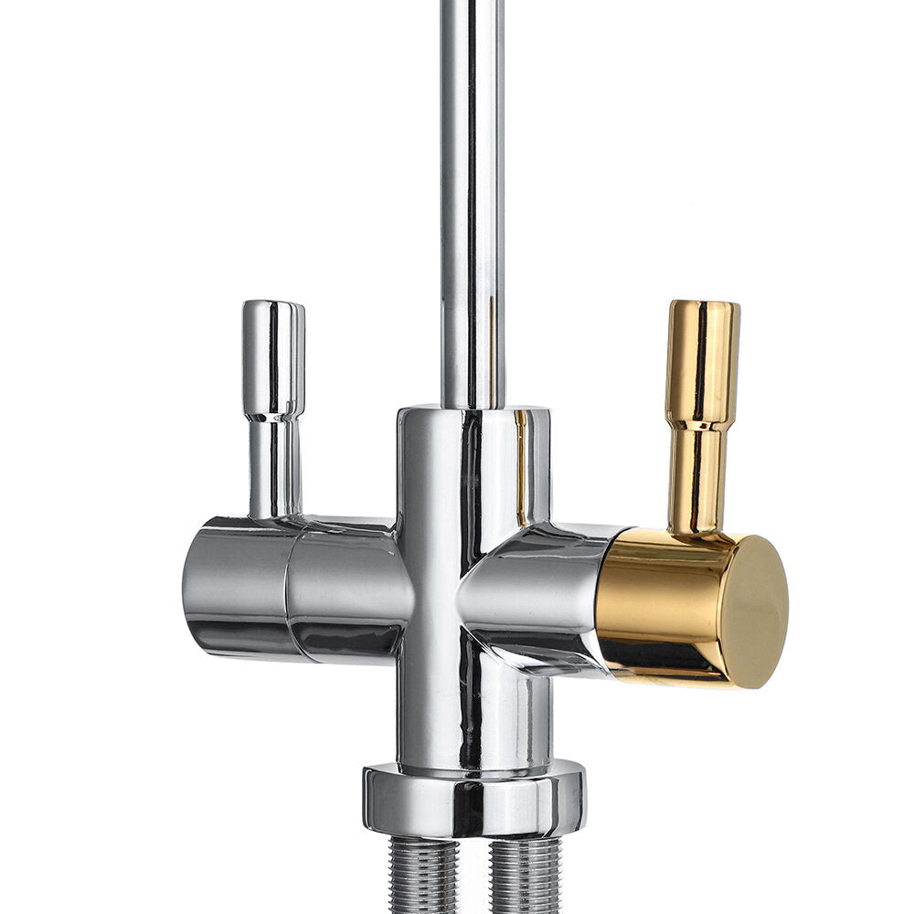 Zinc Alloy Reverse Osmosis Faucet 360 Degree High Arc Swivel Spout Drinking Water Filter Single Handle Hot Cold Mixer Tap