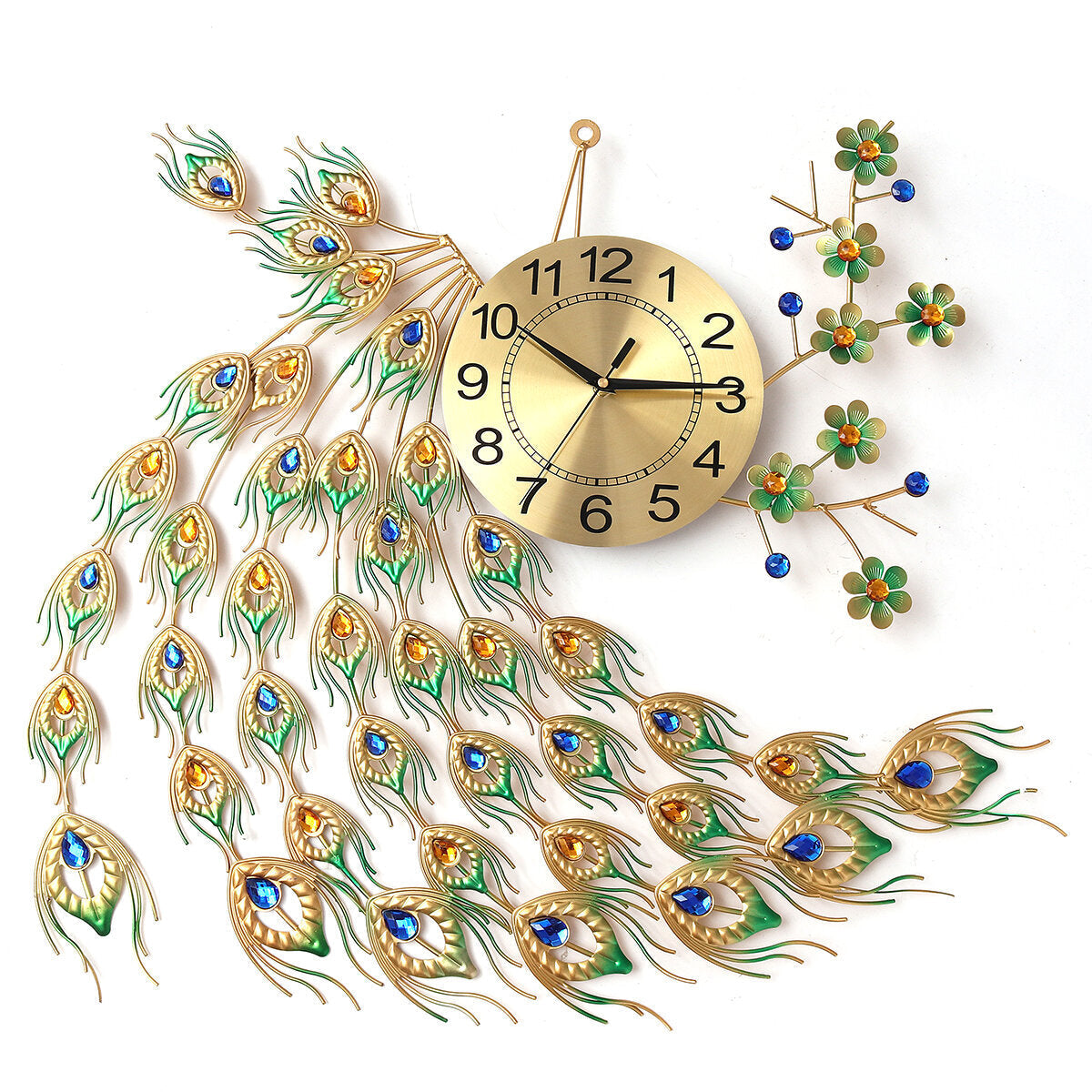 Simple European Style Creative Living Room Bedroom Wall Clock Art Peacock Wall Clock