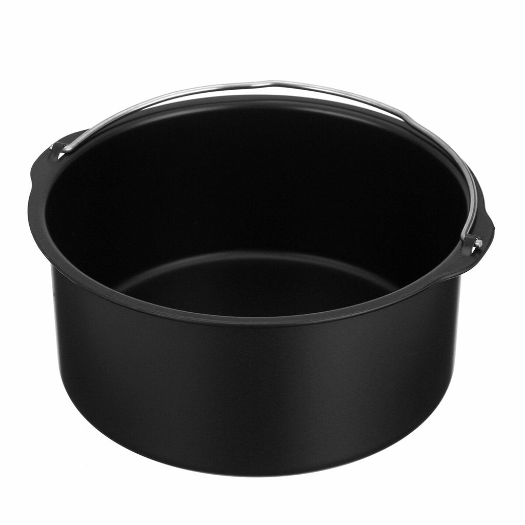 10Pcs/Set Air Fryer Accessories Baking Pan Pizza Tray Pot Cage Dish Rack