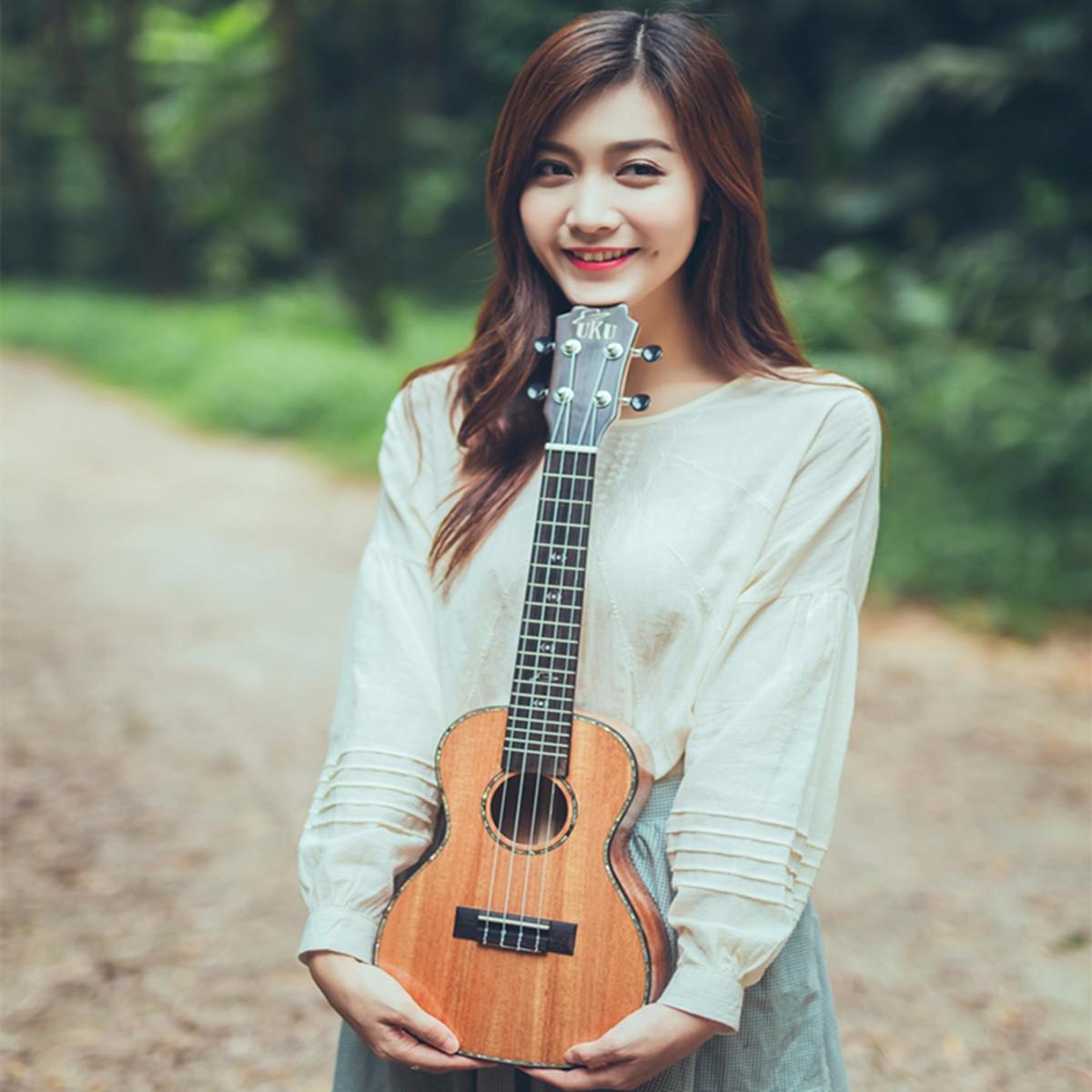 23 Inch 26 Ukulele Natural Mahogany Wood Nylon String Beginner Musical Instrument
