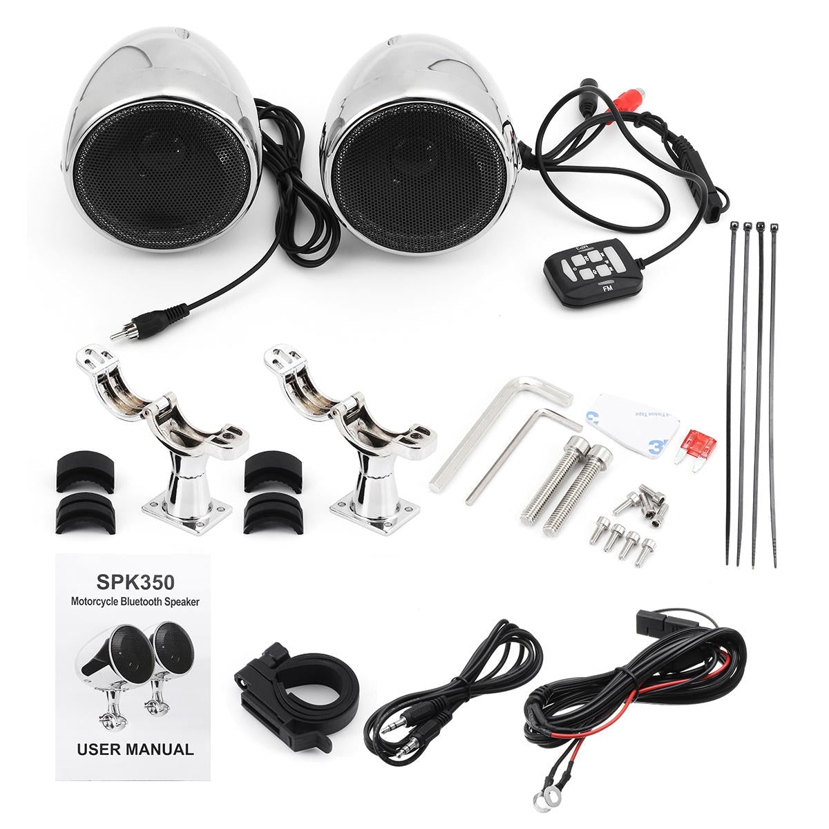 300W Waterproof Bluetooth Motorcycle Stereo Speaker with Built-In D-Class Amplifier