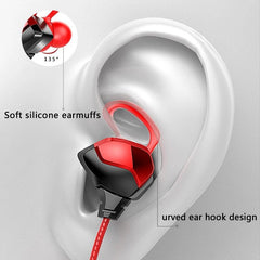 Wired In-ear Music Earphone Noise Reduction Gaming Earpiece with Mic Volume Control In-ear Gaming Headset