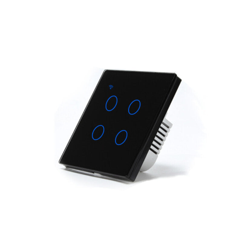 Smart Light Touch Switch 4Gang EU Wireless Remote Control Works with Alexa Google Home