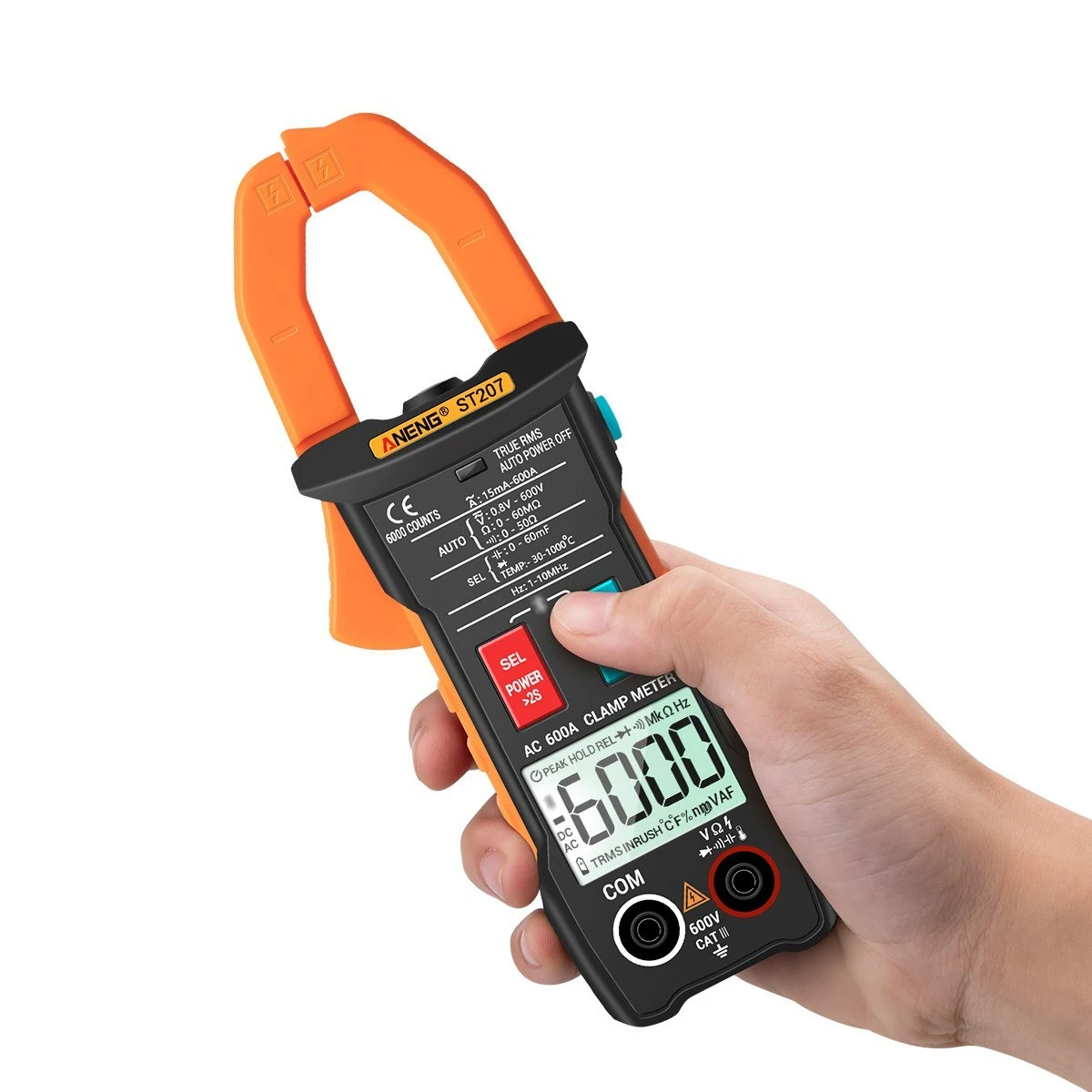 True RMS Clamp Meter with App Remote Control Autoranging Diode Hertz Temperature Tester