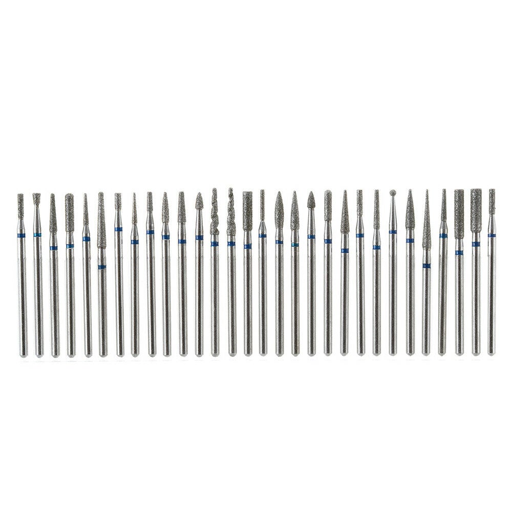 30Pcs Diamond Grinding Head Tungsten Carbide Grinding Polishing Bits for Nail
