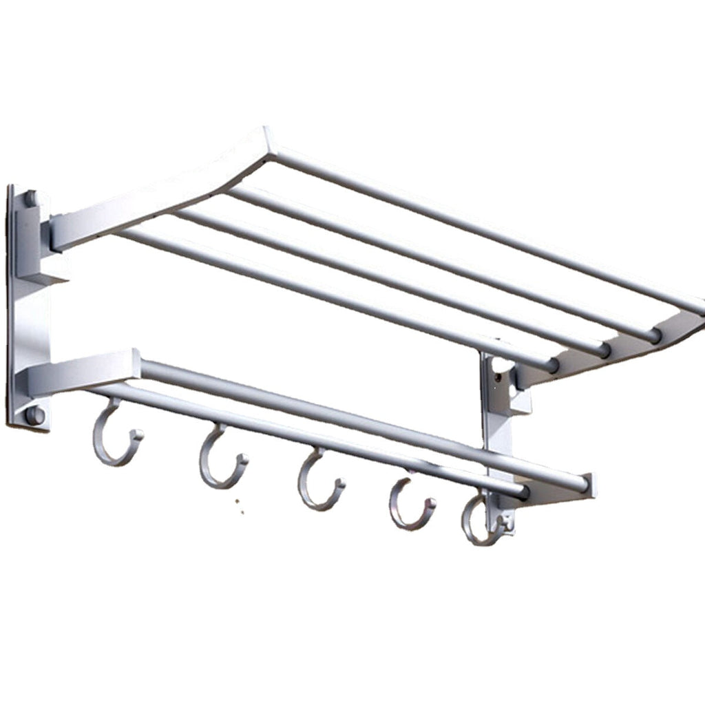 60cm Sliver Aluminum Alloy Towel Rack Holder Shelf Strong Bearing Capacity