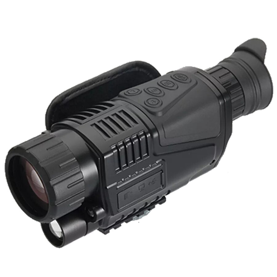 Outdoor 200m Range HD Infrared Digital Night Vision Hunting Monocular with 5X Optical Zoom Photo Video Recording Function Support AV Output