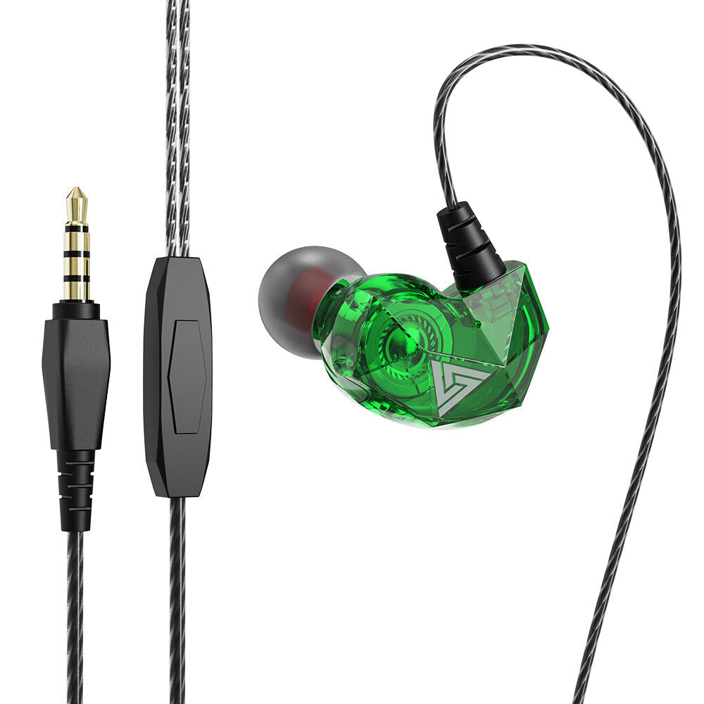 In-Ear Heavy Hi-Fi Bass Stereo Music Wired Earphones Subwoofer Sport Earpiece With Microphone