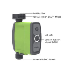Bluetooth Sprinkler Timer Programmable Smart Hose Faucet Timer with Irrigation&Mist Mode Wireless Remote Control for Outdoor Garden Lawns