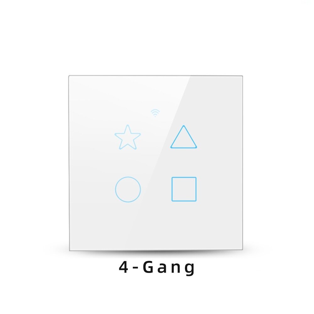 Smart Wall Light Switch LCD Touch Screen Tuya WiFi And 433Mhz Universal Remote Control Works With Alexa Google Home