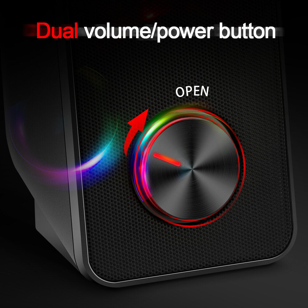 Stereo Surround Music Smart 3.5mm Speaker Column Sound bar for Computer PC Home Notebook TV Loudspeaker