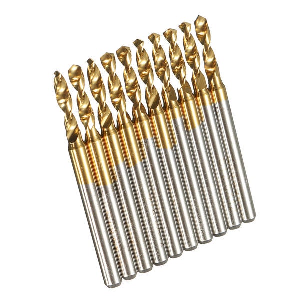 10pcs 3.175mm Shank 2.5mm HSS Titanium Coated Drill Bits PCB