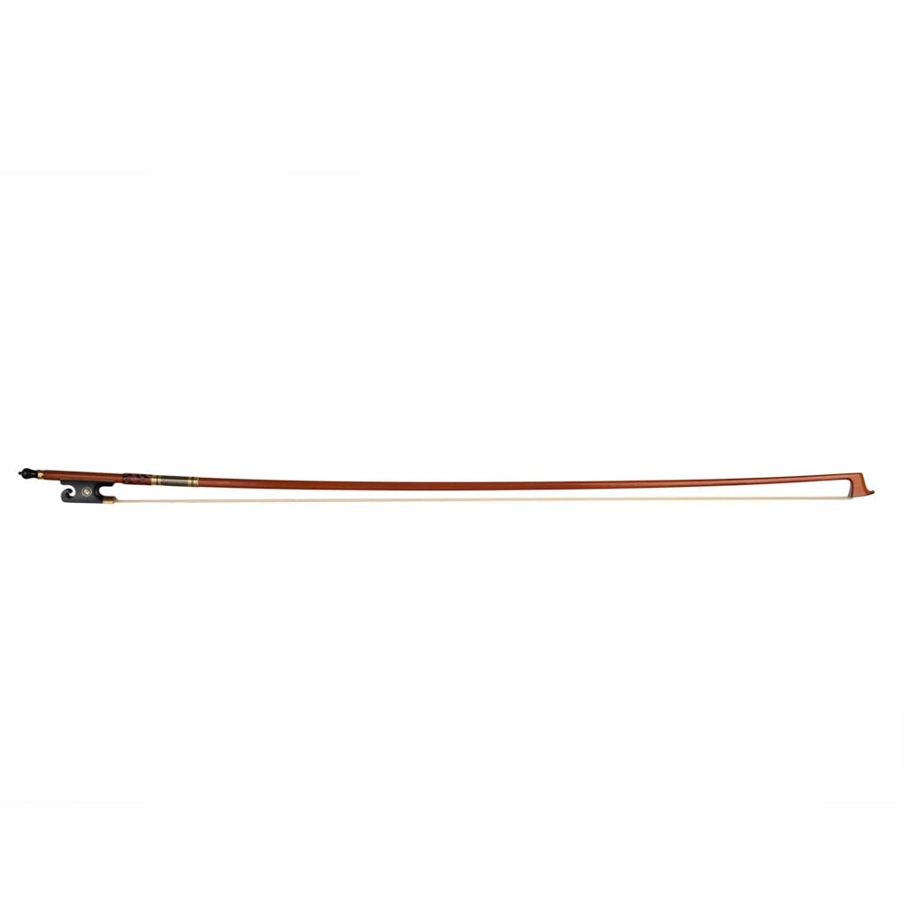 Master Violin Bow 4/4 Pernambuco Fiddle Bow White Mongolia Horsehair Octagonal Stick Snake Skin Grip Black Ox Horn Frog