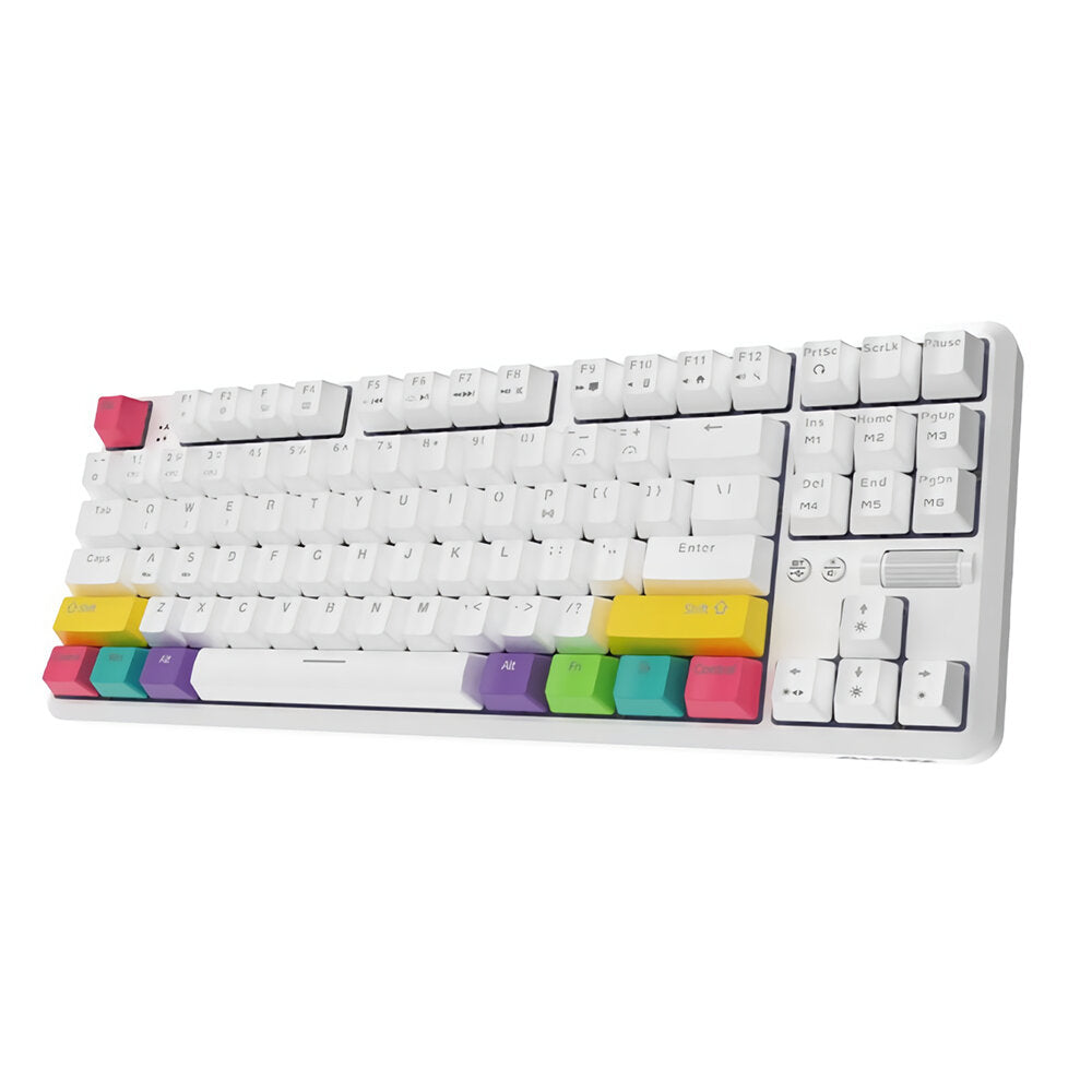 87 Keys Mechanical Keyboard RGB Wireless Bluetooth + Type-C Wired Dual Mode Mechanical Switch Gaming Keyboard