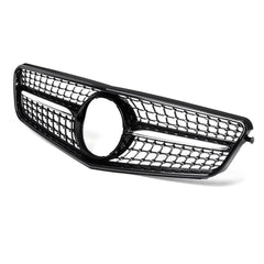 Front Grille Glossy Black Diamond Style For Mercedes Benz C-Class
