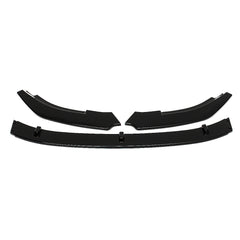 3PCS Glossy Black Front Bumper Lip Spoiler Splitter Cover Trim Body Kit