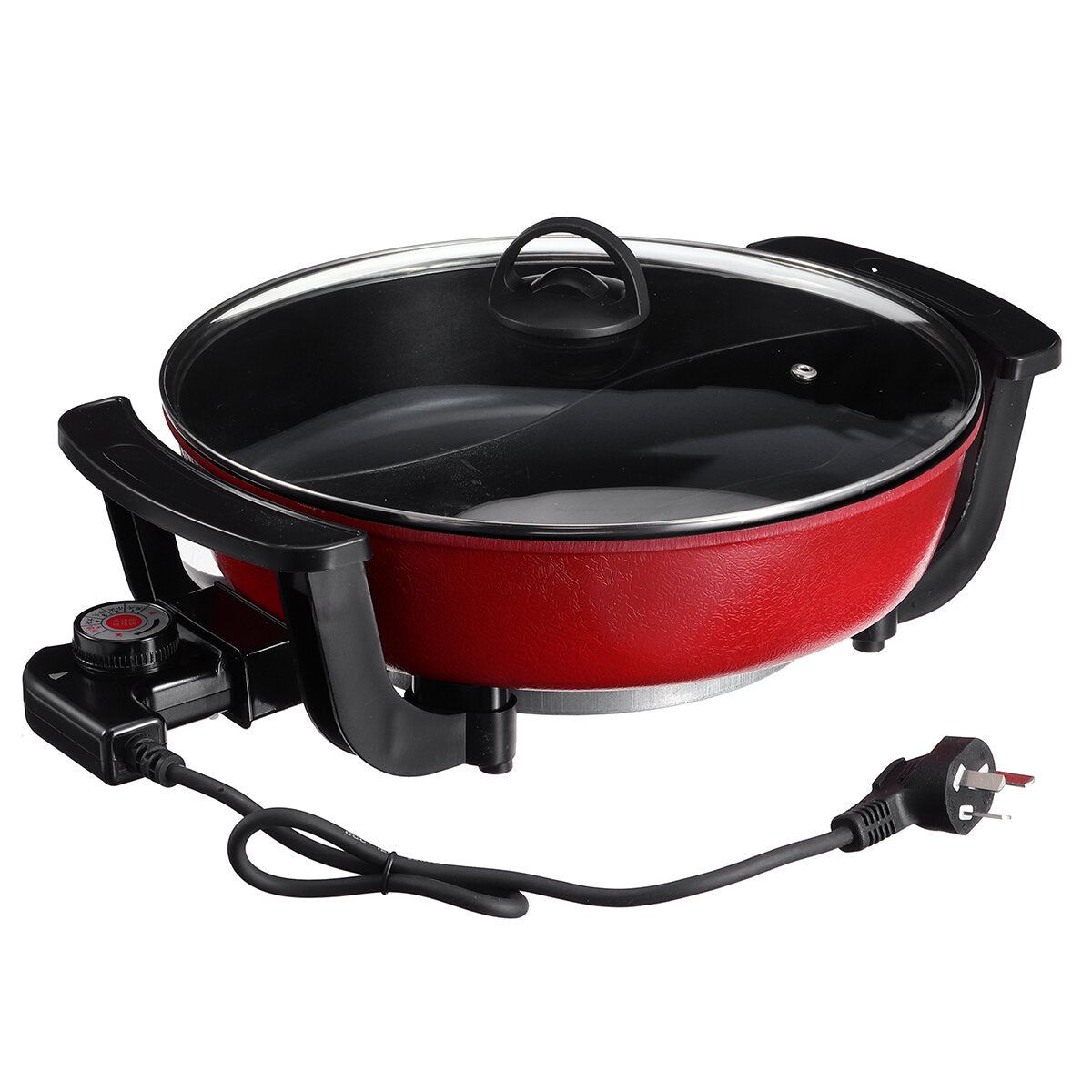 Electric Hot Pot 6L 220V 1360W Pan Frying Grill Oven Cooker Hotpot Cookware