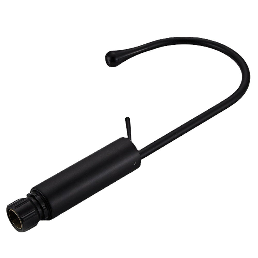 Space Aluminum Black Rotating Water Drop Style Kitchen Faucet Bathroom Basin Hot Cold Tap