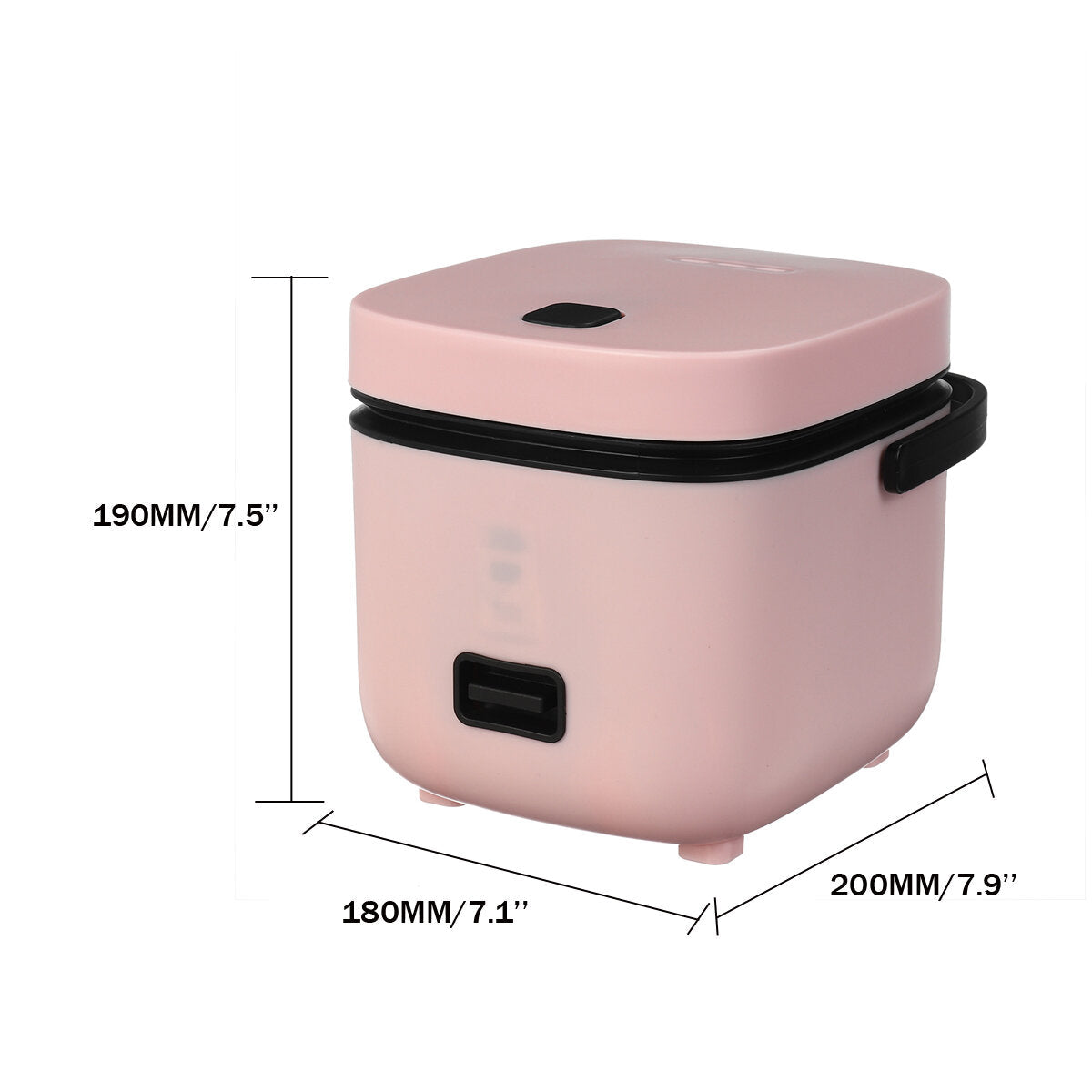 Rice Cooker 200W 1.2L Capacity Non-Stick Coating Portable Rice Cooking Machine Steamer