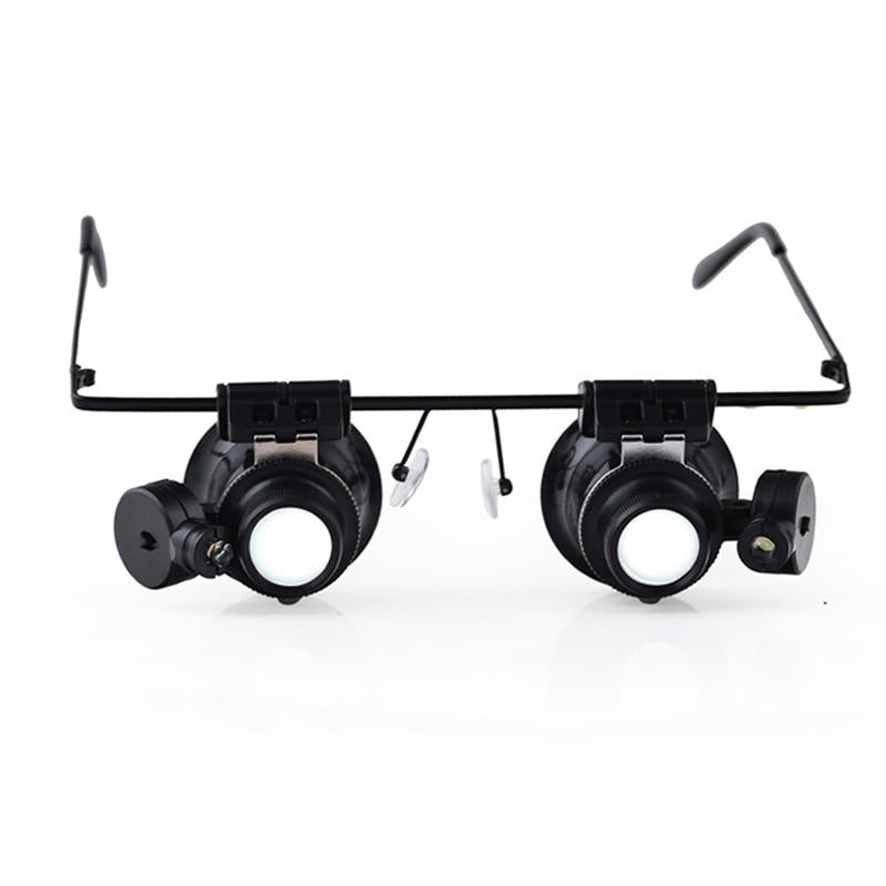 20x LED Double Eye Magnifier Jewelry Watch Repair Tactical Hunting Riflescopes