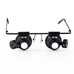 20x LED Double Eye Magnifier Jewelry Watch Repair Tactical Hunting Riflescopes