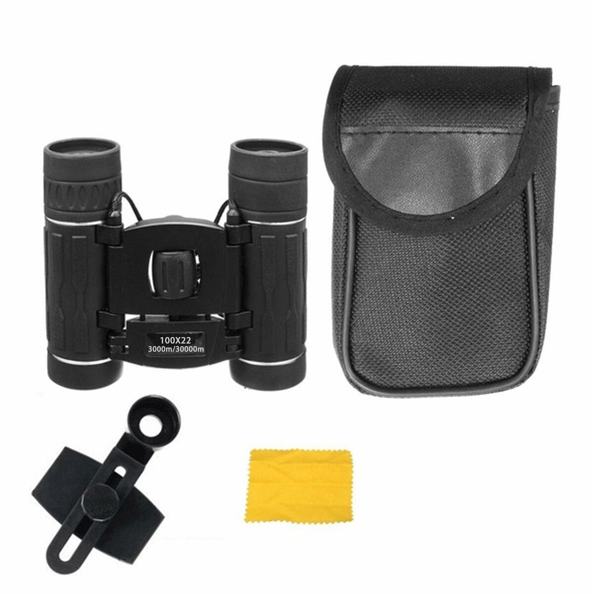 100x22 Folding HD Binoculars High Powered Night Vision Telescope Outdoor Camping Travel