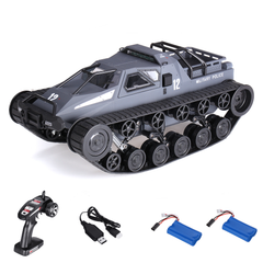 Drift RC Tank Car RTR with Two Batteries with LED Lights 2.4G High Speed Full Proportional Control RC Vehicle Models