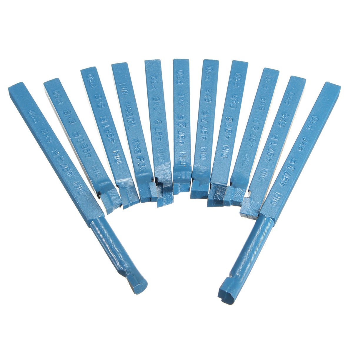 11pcs 8mm Carbide Tipped External Turning Tool Set Lathe Cutting Tool Set for Mini Lathe