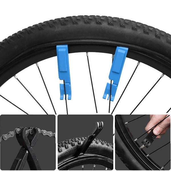 Multifunction Tire Pry Bar Portable Folding Repair Tool Bike Chain Clip Outdoor Cycling