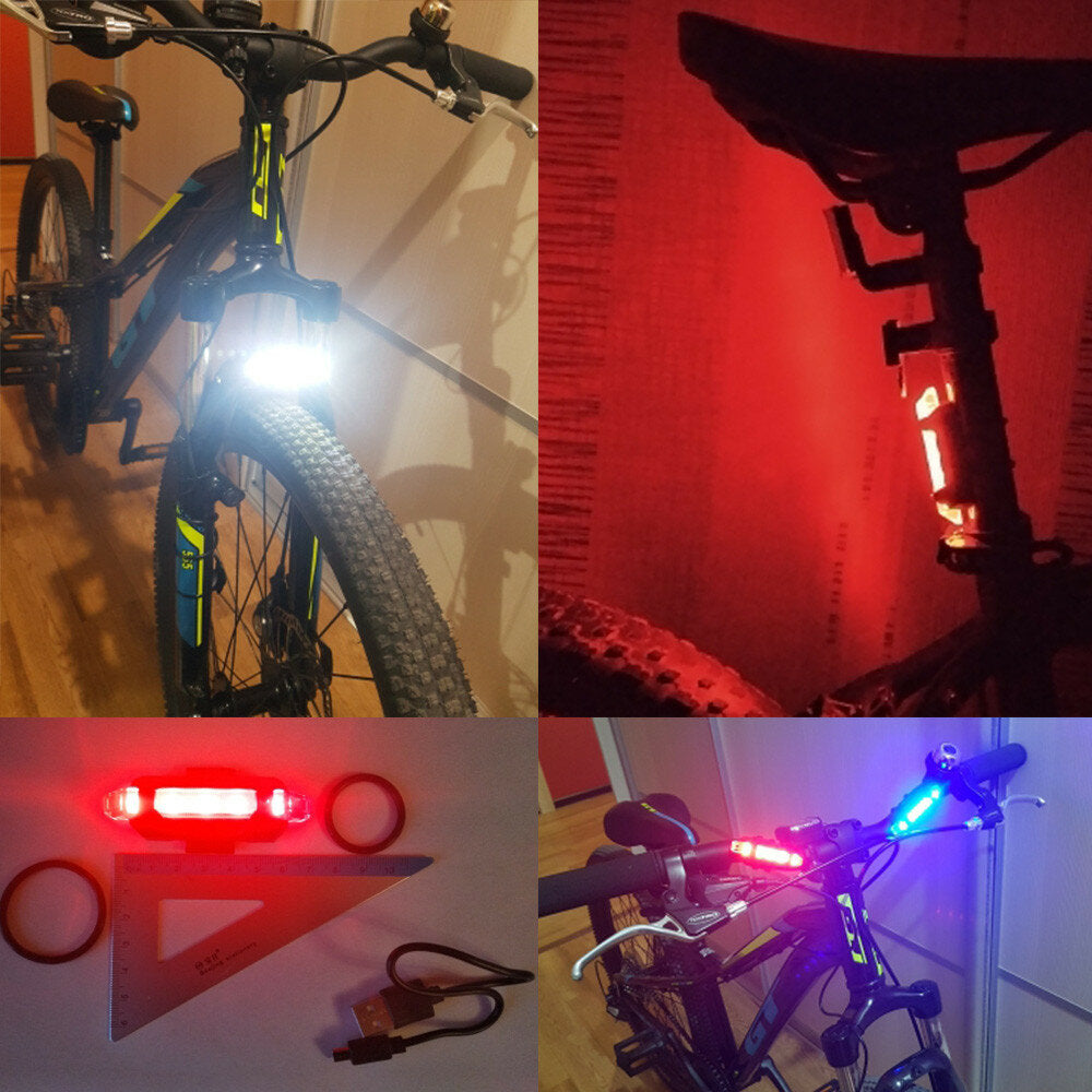 Multi-Purpose LED Warning Light for Outdoor/Scooter Safety Flashlight USB Rechargeable Headlamp Taillight for Electric Scooters&Bicycle