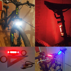Multi-Purpose LED Warning Light for Outdoor/Scooter Safety Flashlight USB Rechargeable Headlamp Taillight for Electric Scooters&Bicycle