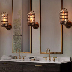 Wall Lamp Iron Rustic Copper Steampunk Lamp Sconce