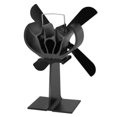 5-Blade Heat Powered Wood Stove Fan Fireplace Log Wood Burner Eco Fan