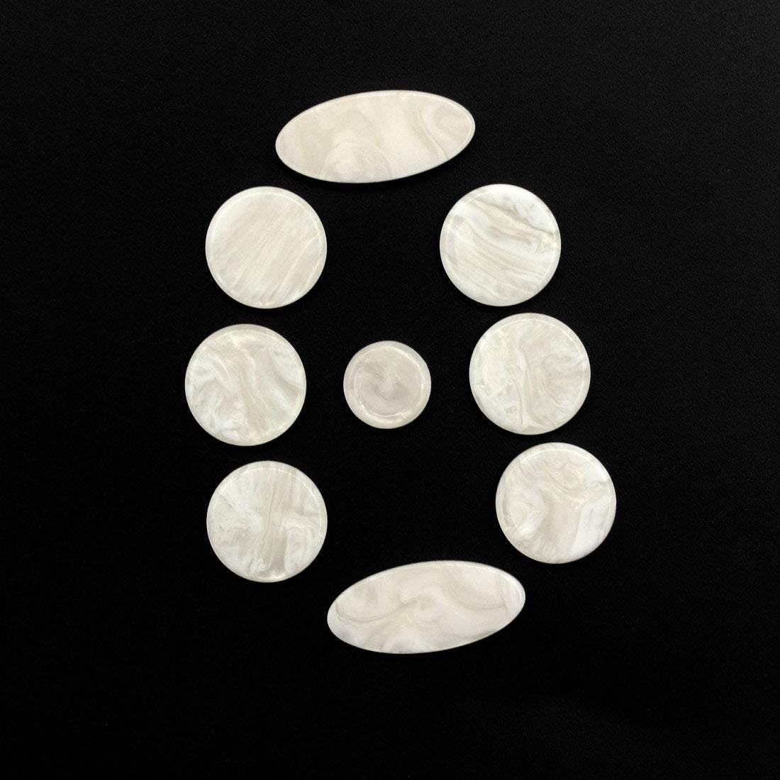 9pcs White Mother of Pearl Shell Key Button Inlays for Tenor/ Alto/ Soprano Sax Saxophone