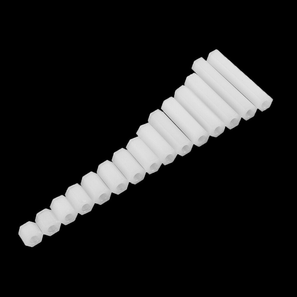 M3NH14 140Pcs M3 Nylon Standoff White Female to Female PCB Column Spacer Set