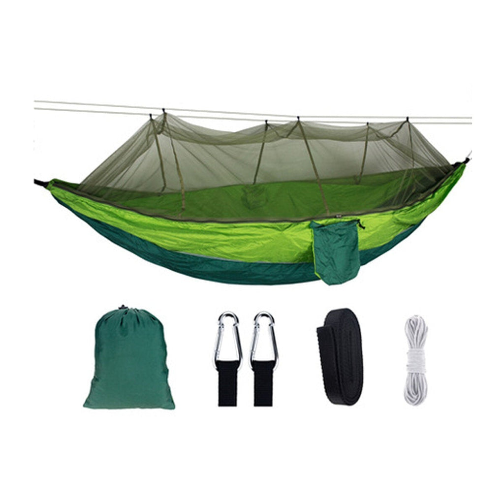 260x140cm Double Outdoor Travel Camping Hammock Bed W/ Mosquito Net Kit