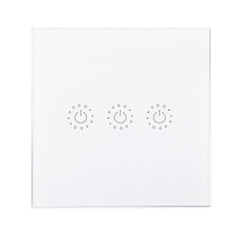 EU 433Mhz 3 Gang Smart WIFI Light Switch Interruptor Touch Wall Power Switch App Remote Control Intellegent Switch Work With Alexa Google Home