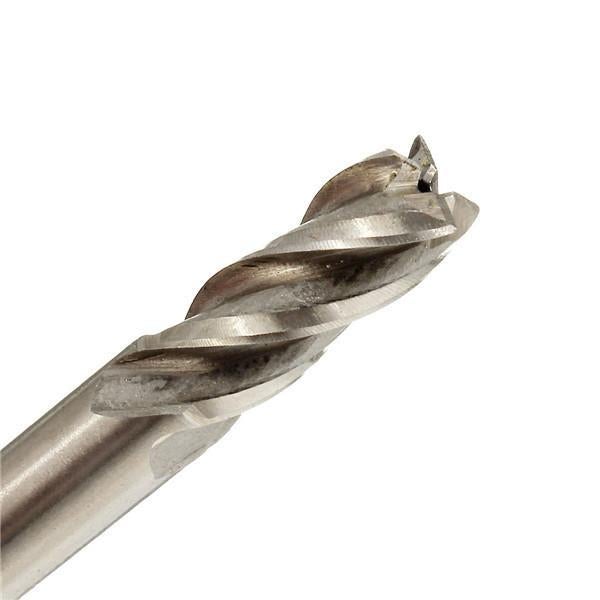 3pcs HSS Straight Shank End Mill Cutter 4 Flute 8/10/12mm CNC Tool
