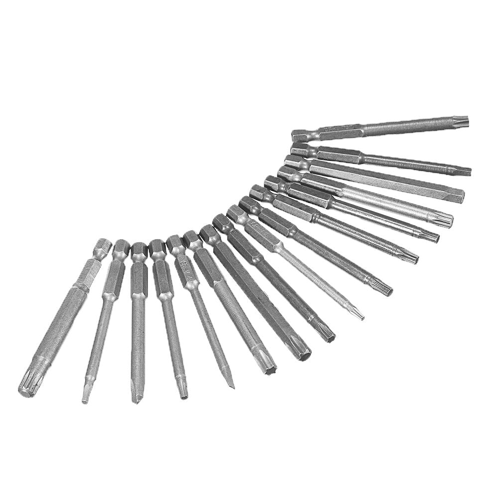 Long Section 50Pcs 1/4 Inch Hex Screwdriver Bit Repair Tools Kit Screw Head Chrome Vanadium Steel Extra Bit Set
