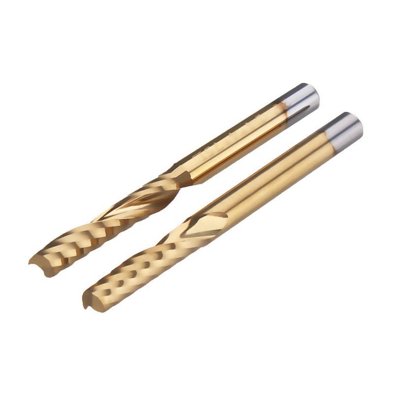 17mm/22mm Titanized End Milling Cutter Single Flute Spiral Bit Length for Metalworking