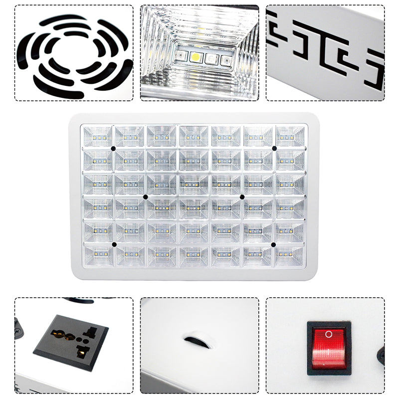 130LED Dimmable Grow Light Full Spectrum Veg Plant Lamp Timing Remote